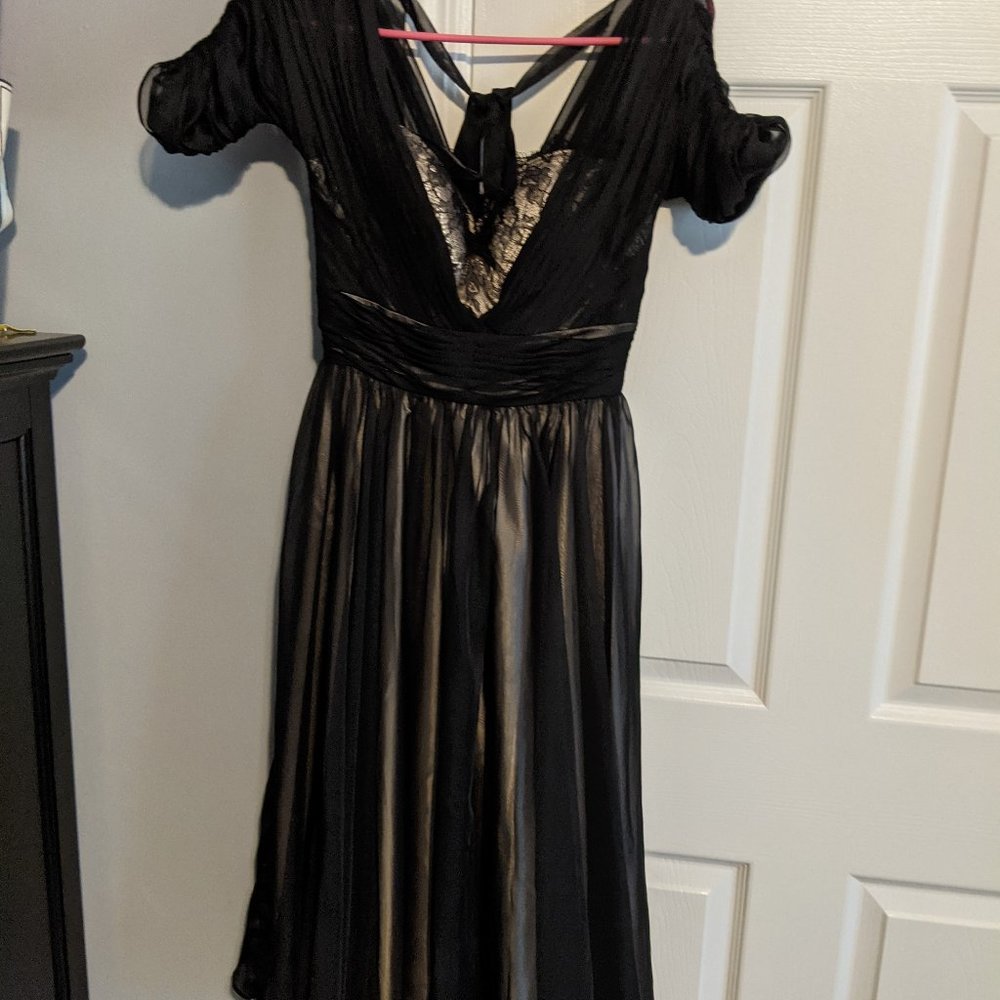 Tatyana Tempest Storm Size XS Black & Gold Dress